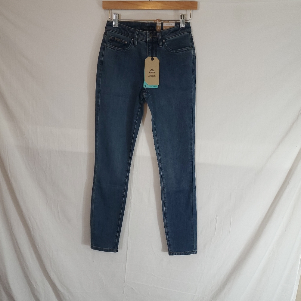 Prana Women's Size 6/28 Sienna Jean True Blue Skinny Stretch Denim New with Tag. - Picture 3 of 6